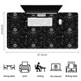 thumbnail image 5 of Long Mouse Pads for Desk,Black Gothic Sun Moon Star Pattern Desk Mats on Top Of Desks, Desk Mouse Pad Extra Large with 3mm Non-Slip Base and Stitched Edge for Gaming,Office,Work,Home 47.3"x23.6", 5 of 6