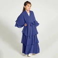 thumbnail image 4 of Otqutp Girls Halterneck Layer Chiffon Dress A-Line Swing Muslim Dresses for Teens 𝗥uffle 𝗧iered Elegant 𝗗ubai Prayer Abayas, 4 of 5
