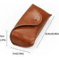 thumbnail image 4 of Portable Leather Glasses Case,Flexible Sunglasses Pouch Slim Case for Women Men Horizontal Eyeglass Case, 4 of 5