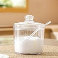 thumbnail image 2 of 2 Pcs 10 Oz Sugar Container with Lid and Spoon, Sugar Bowl Acrylic Jar for Coffee Bar Accessories Coffee Canister Home and Kitchen Decor (330ML), 2 of 8