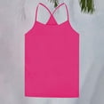 thumbnail image 2 of GiLiling Girls Summer Tank Tops Sleeveless Spaghetti Strap Racerback Camisole Kids Cotton Beach Vacation Top (Hot Pink, 5-6 Years), 2 of 9