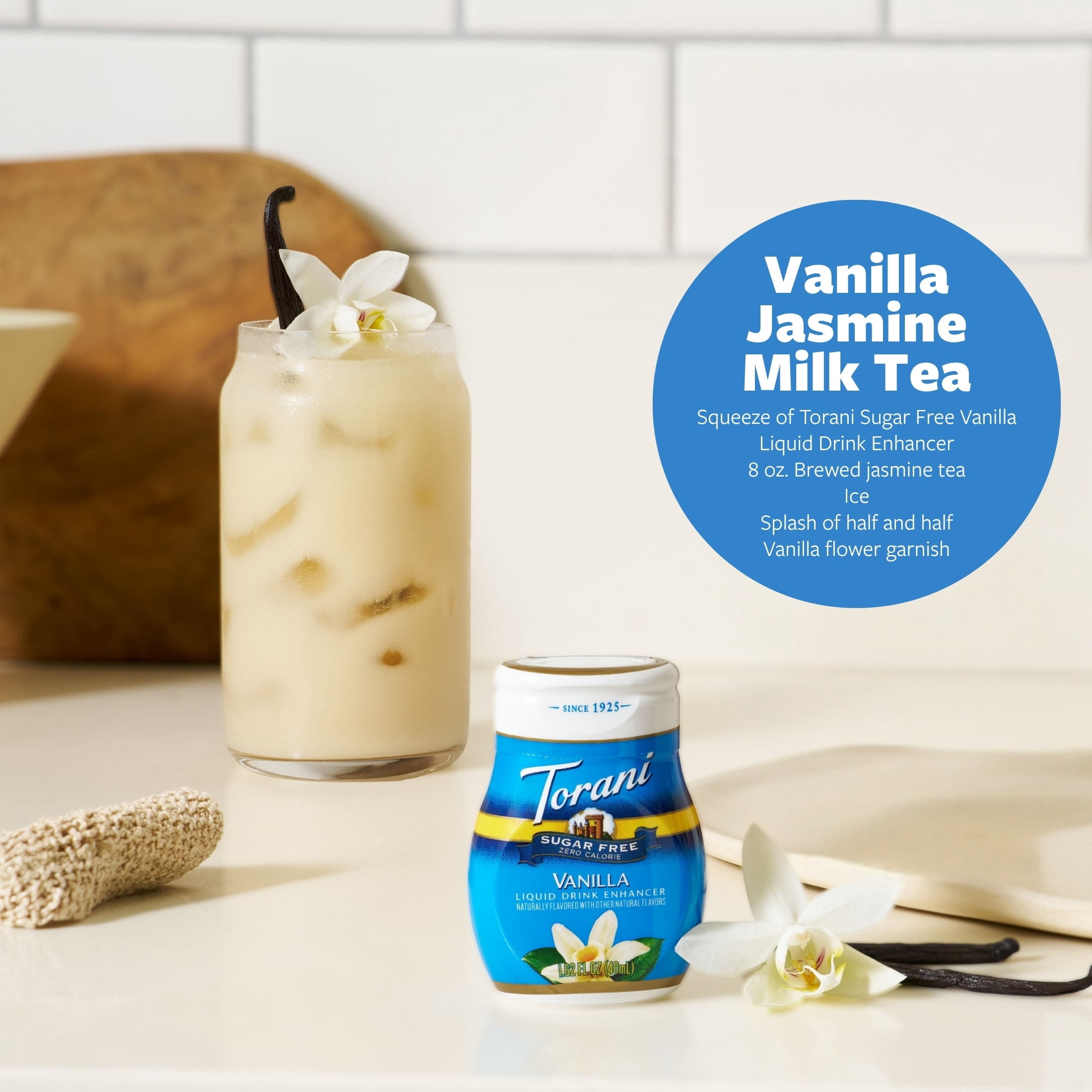 (12 pack) Torani Sugar Free Vanilla Liquid Drink Enhancer, 1.62 fl oz