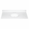 thumbnail image 4 of Design House 49" x 22" Solid White Cultured Marble Vanity Top with 4" Center Single Bowl Sink with Integrated Backsplash, 4 of 19