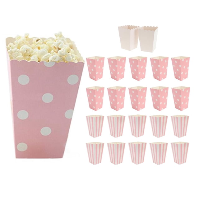 Paquete de 32 Mini Cajas de Papel para Palomitas de Maíz, Sanck para Fiestas de Cumpleaños Soledad Cajas de palomitas de maíz