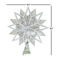 thumbnail image 4 of Kurt Adler 10-Light Capiz Treetop, White Glittered Star, 9.5", 4 of 7