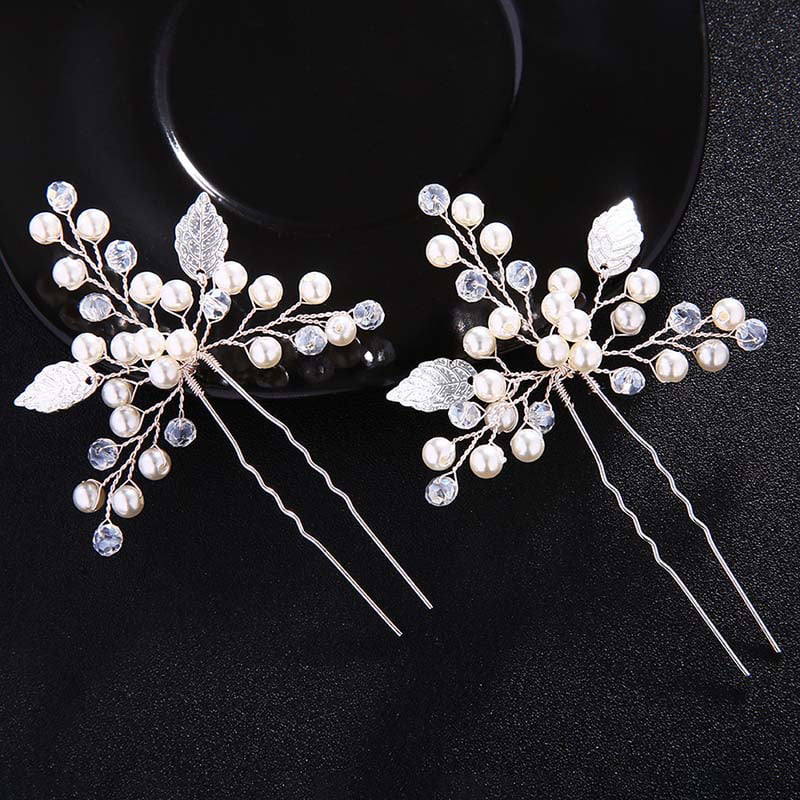 Bride Hairpin Pearl Flower Hair Clasp Hairpin Accessories Wedding Dancing Party