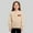 Khaki, variant on White Girls Crewneck Sweatshirt, X♥X Graphic 100% Polyester Soft Top, Machine Washable All-Season Casual Wear for Kids 2-12 Years,Size 5-6T