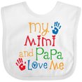thumbnail image 3 of Inktastic Mimi and Papa Love Me Boys or Girls Baby Bib, 3 of 4