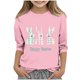 thumbnail image 2 of Blusas y camisas de cuello redondo y manga larga para niños, blusas/camisas de poliéster con estampado de corazones, mangas 3/4 y cuello redondo, elegantes e informales., 2 of 5