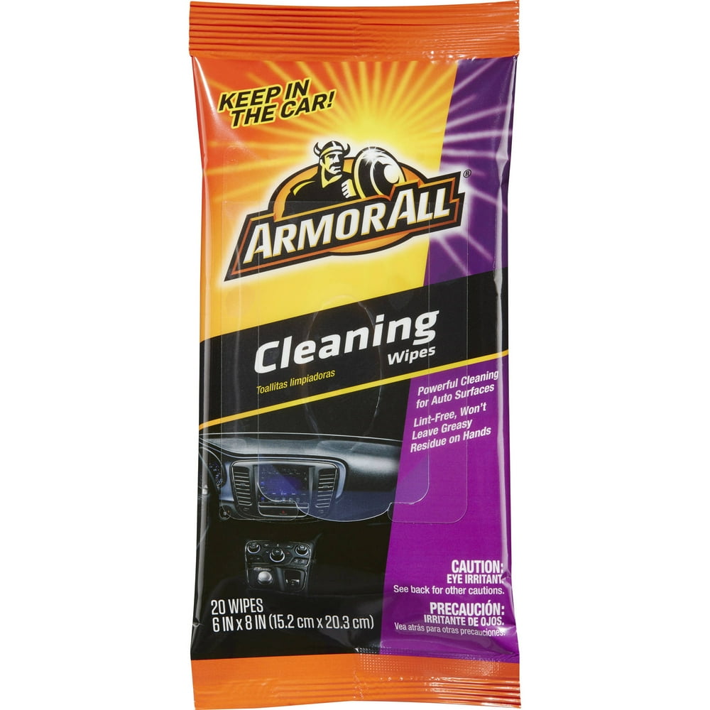 Armor All Cleaning Wipes Flat Pack for Car Cleaning, (20 Count