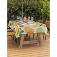 thumbnail image 3 of Outdoor Tablecloth with Umbrella Hole for Patio/Picnic/Party/Camping, Summer Lemon Orange Waterproof Table Cloth Rectangle Table Cover Washable, Farmhouse Tropical Fruit Rustic (60"x 120"), 3 of 8