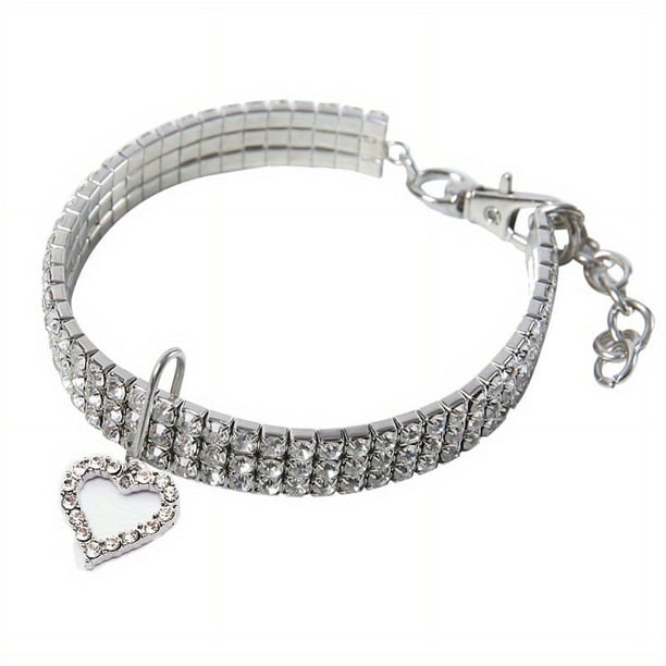 Sparkling Love: Heart-Shaped Pet Necklace - The Perfect Accessory for Your Furry Friend!