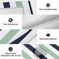 thumbnail image 5 of Light Green Navy Blue Striped Outdoor Rug 5x8 Ft, Non Slip Washable Area Rug, Farmhouse Stripe Art Patio Rugs Carpet Runner, Large Floor Mat for Indoor/Outdoor Deck Porch Camping, 5 of 8