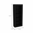 thumbnail image 6 of Nmkwnr 5 Shelf Storage Stand Bookcase Bookshelf for Home, Office, Black, 6 of 6