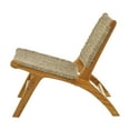 thumbnail image 6 of DecMode Seagrass Handmade Woven Lounge Chair with Teak Wood Frame, Beige, 6 of 12
