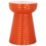 Safavieh Daphne Solid Indoor/Outdoor Garden Patio Stool, Orange