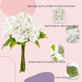 thumbnail image 3 of Flores artificiales de hortensia Yatim White Real Touch, 5 unidades, 3 of 7