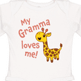 thumbnail image 4 of Inktastic My Gramma Loves me- cute giraffe Boys or Girls Long Sleeve Baby Bodysuit, 4 of 5