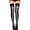 Black, variant on Halloween Thigh High Stockings for Women Over The Knee Socks with Festive Allover Print Soft Stretchy Knit Costume Hosiery Perfect for Cosplay Parties and Themed Events Black
