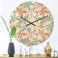 thumbnail image 2 of Designart 'Abstract Retro Flower Design III' Mid-Century Modern Wood Wall Clock, 2 of 5