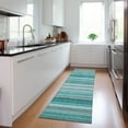 thumbnail image 5 of Addison Rugs Chantille Indoor/Outdoor Transitional Stripes Teal Washable Runner Rug, 2'3" x 7'6", 5 of 5