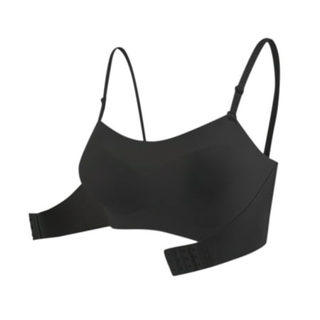Puawkoer Women Lingerie Strapless Front Ladies Christmas Tops Under 10 Buckle Lift Bra Wire Covers Push Up Bandeau Half Push Up Bras for Women Strapless Bra