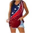 thumbnail image 5 of Women's 4Th of July Patriotic American Flag Print Tank Top, V Neck Sleeveless Casual Top, 5 of 5