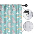 thumbnail image 4 of Funny Window Curtains for Kids Room - 42Wx63H Inch 2 Panels, Rod Pocket Colorful Cartoon Horse Patterns for Girls Bedroom Decor Preschool Classroom Curtains Playroom Living Room Window Drapes, 4 of 5