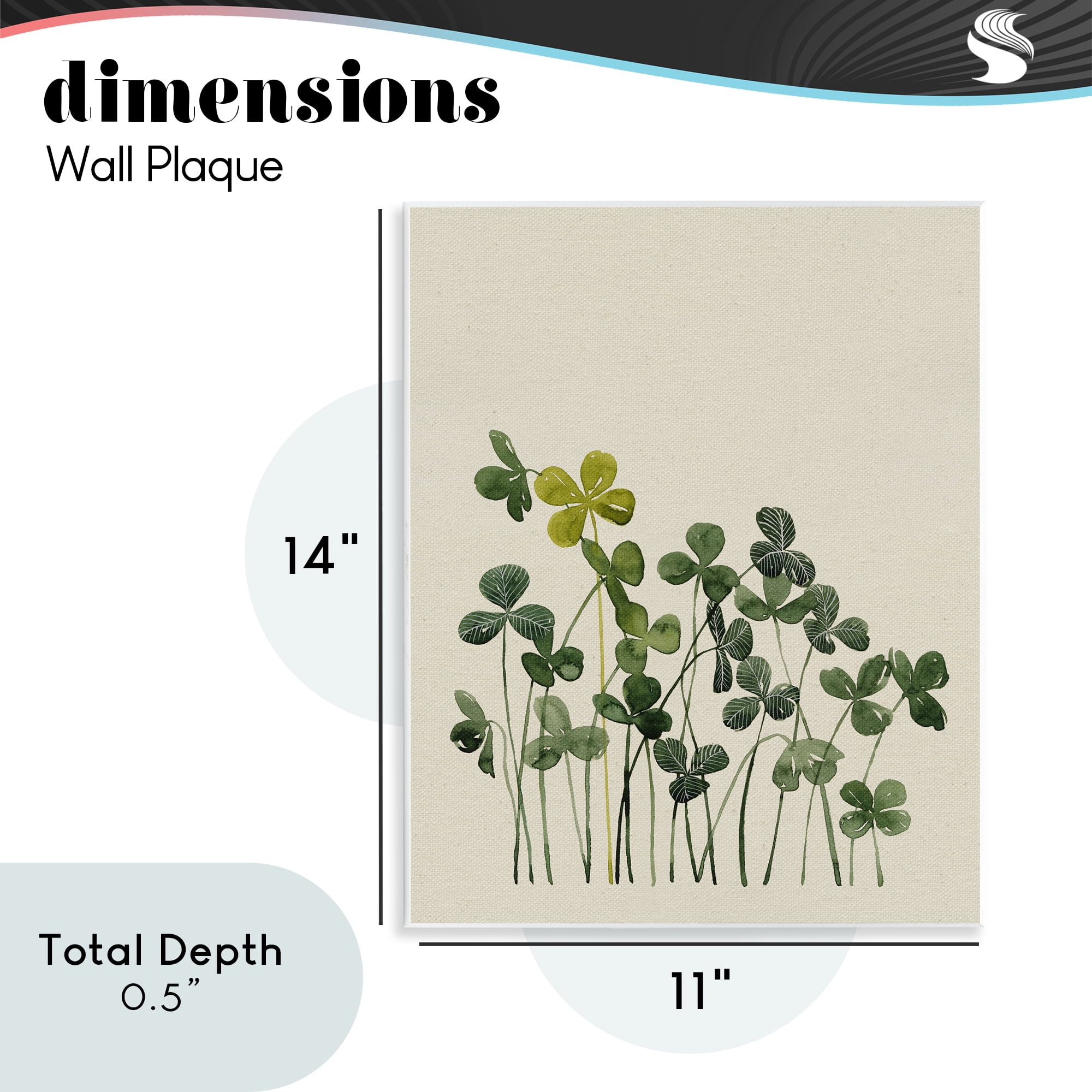 Hidden Gems Clovers Wall Plaque Art, design by Grace Popp