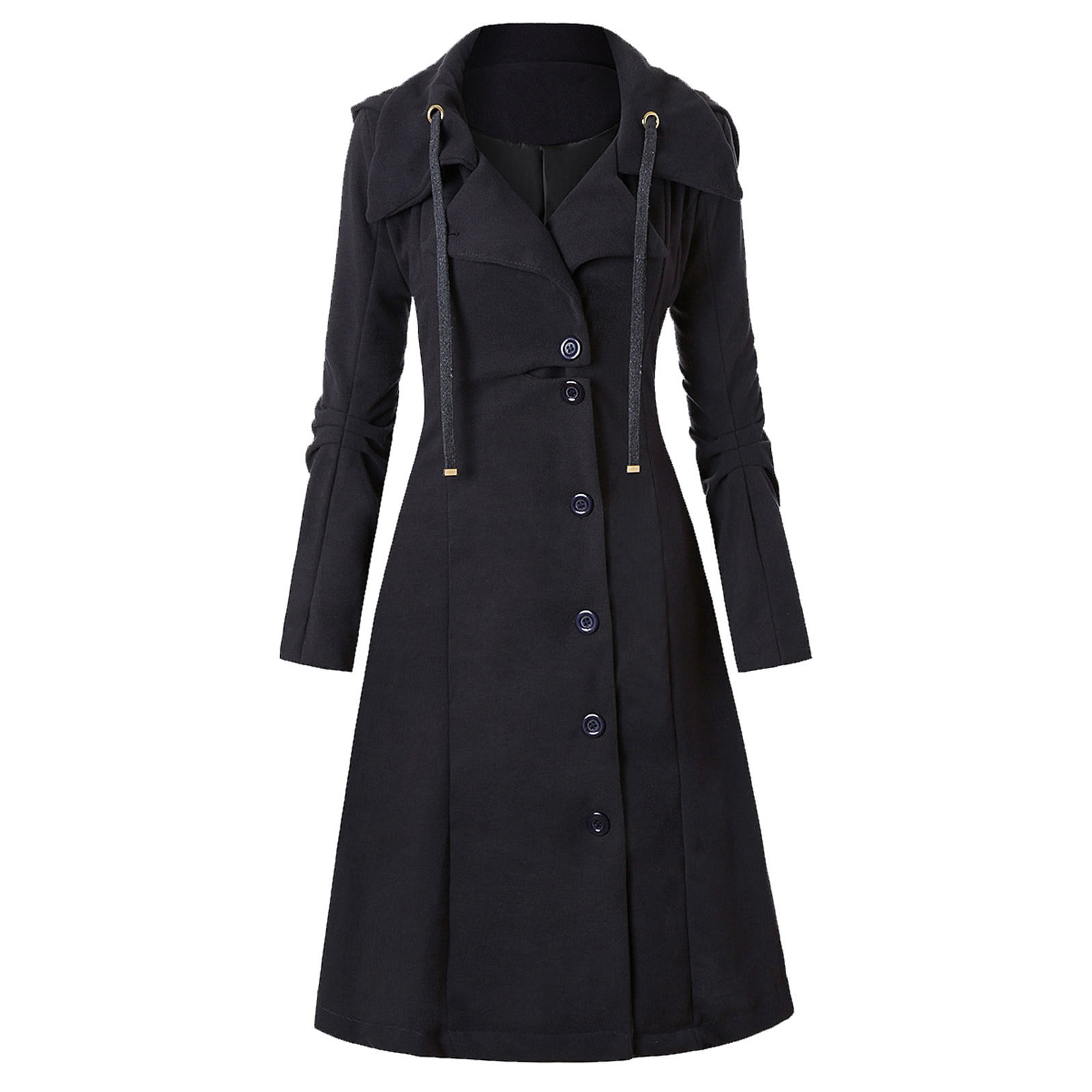 【希少】 clain super long trench coat IROINID Women's Long Trench coat Coat V-Neck Solid Color Long