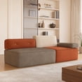 thumbnail image 2 of gaoyangjiaju Mid-Century Modern Modular Sectional Sofa, 79.9" Width Multi Color Fabric Upholstered Couch, Versatile Living Room & Bedroom Furniture with Modular Design for Cozy Seating, 2 of 6