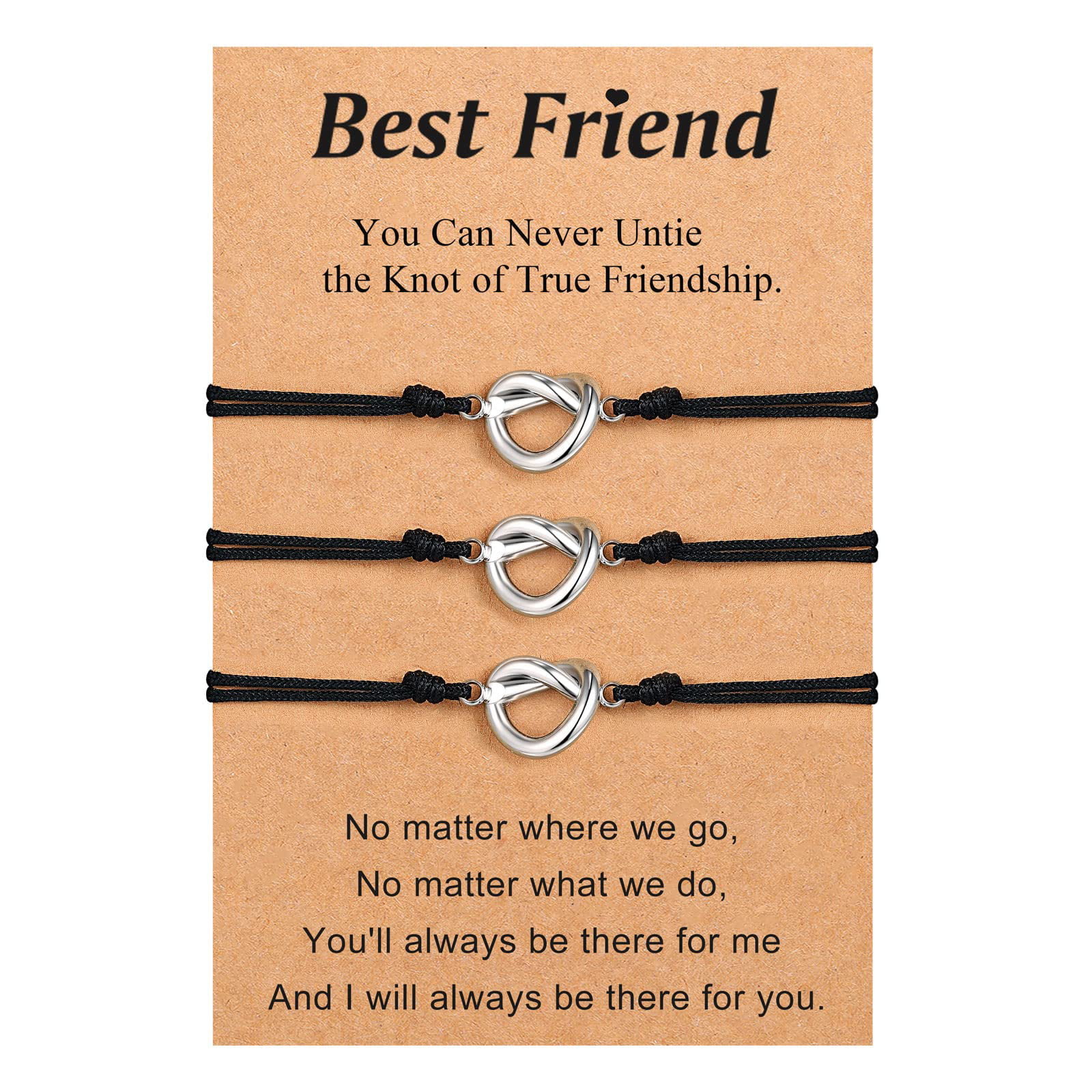 2/3/4Pcs Best Friend Bracelets Friendship Bff Matching Distance Heart  Bracelet - Walmart.com