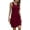 S-Wine Red, variant on Aiyino Women's Maxi Dresses Plus Size Sleeveless Summer Casual Sundress Short Dress With Pockets,Flora Blue M
