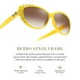 thumbnail image 5 of Giselle Cat Eye Rhinestone Kids Retro Sunglasses for Teens Girls Children Age 6-14 Trendy Glasses, 5 of 7