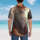 thumbnail image 4 of Fotbe Mystic Fox With Halo Camisa Hawaiana para Hombre Unisex – Camisa Casual de Verano con Botones de Manga Corta de Algodón y Lino,Small, 4 of 7