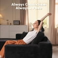 thumbnail image 6 of Vcatnet 106'' Modular Sectional Sofa Couch Corduroy L Shaped Modern Minimalist Couches for Living Room, Black, 6 of 11