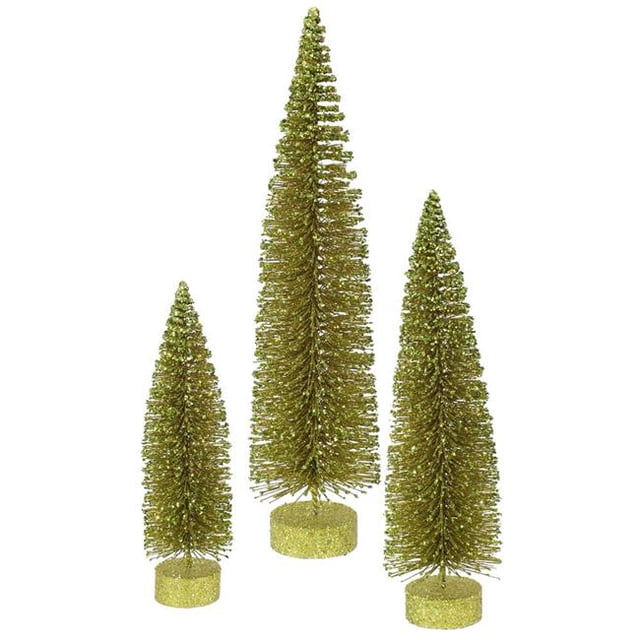 Vickerman L137514 Olive Glitter Ovale Arbre de Table Set&44; 12-16-20 Po.