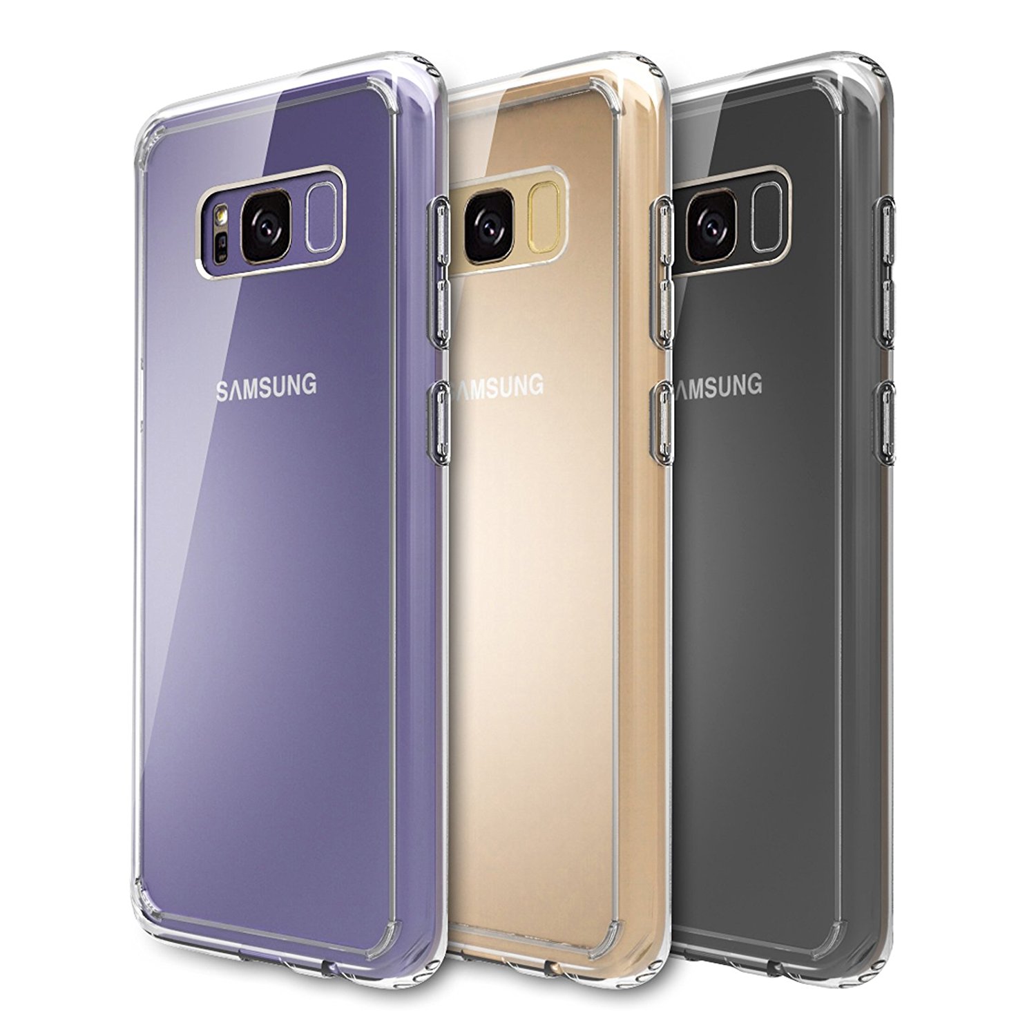 Galaxy S8 Case Quirkio Crystal Clear TPU Gel Transparent Protective