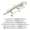 thumbnail image 3 of Amerock Cyprus 5-1/16 inch (128mm) Center-to-Center Golden Champagne Cabinet or Furniture Pull, 10 Pack, 3 of 4