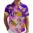 thumbnail image 5 of Mens Funny Hawaiian Shirts 3D Graphic Button Down Short Sleeve Tropical Holiday Beach Aloha Shirt, 5 of 5