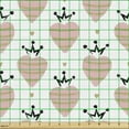thumbnail image 2 of Valentine's Day Fabric by the Yard, Repeating Heart with a Crown Drawn by Hand, Decorative Upholstery Fabric for Chairs & Home Accents, Blush Charcoal Grey by Ambesonne, 2 of 5