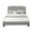 Gray, variant on Leonel Signature Queen Size Upholstered Panel Bed with Nailhead Trim, Multiple Colors