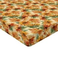 thumbnail image 4 of Ambesonne Floral Fitted Sheet, Retro Summer Petals VIntage, Full Size, Marigold Beige Green, 4 of 5