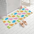 thumbnail image 2 of Colorful Cartoon Dinosaur Pattern Bathroom Rugs Mat,Non Slip Microfiber Bathroom Rug,Rubber Backing,Soft Bathroom Mats for Bathroom Floor,Tub and Shower,60x24in(150x60cm), 2 of 5