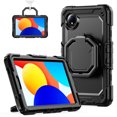thumbnail image 2 of Case for Xiaomi Redmi Pad SE 8.7 inch 2024, 360 Rotating Stand Handle Shoulder Strap Heavy Duty Shockproof Cover, Black, 2 of 7