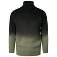 thumbnail image 4 of ZKCCNUK Men's Autumn And Winter New Men's Pullover Sweater Gradient Color Color Matching Turtleneck Warm Sweater Large Size Bottoming Shirt, 4 of 5