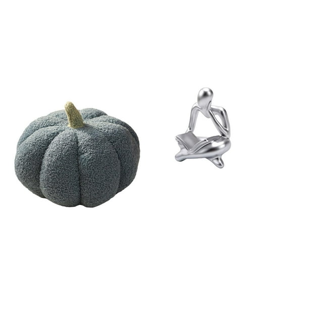 Almohadas de calabaza de Halloween,Almohadas de calabaza de Halloween Decoración del hogar Suave,Cojines de calabaza para Halloween,peluches,sofá,Figura de lector abstracto,Estatua de