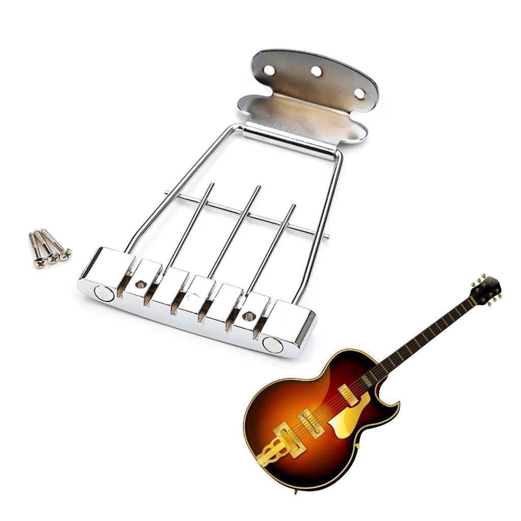 Yihuala 6 String Electric Guitar Bridge Tailpiece Replacement Metal Guitar Trapeze Tailpiece Bridge Guitar Parts