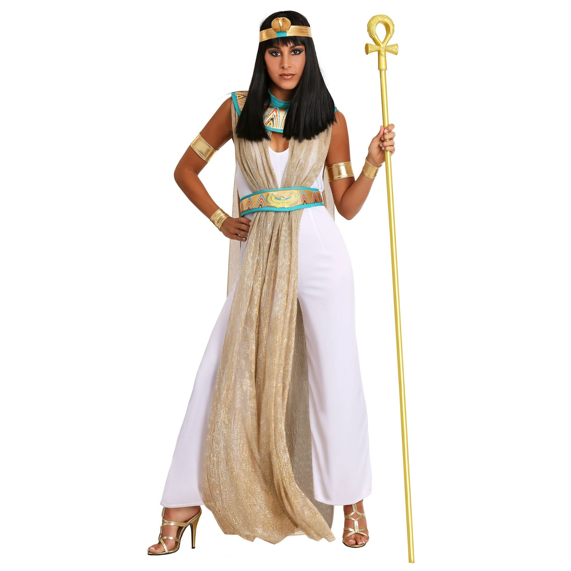 Ancient Egyptian Queen Cleopatra Adult Cosplay Costume Set Clothing Shoes Jewelry