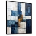 thumbnail image 2 of Designart "Abstract Shapes With Indigo Illusion V" Abstract Shapes Floater Framed Wall Decor, 2 of 5